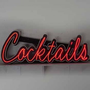 Cocktails Channel Lettering Cursive