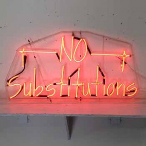 no substitutions