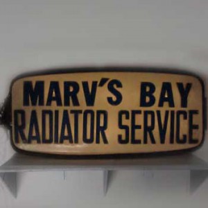 marv bay radiator service car truck lightbox