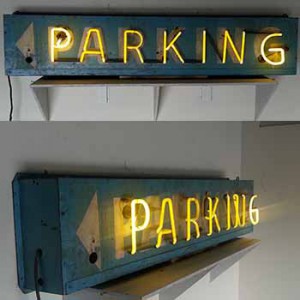 parking park garage sign can car