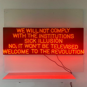 we will not comply with the institutions sick illusion no it won't be televised welcome to the revolution song lyric lyrics