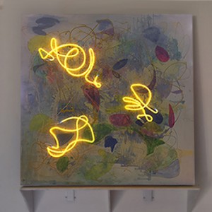 neon painting paint art arts gallery piece museum shape shapes abstract