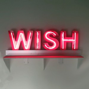 WISH Channel Letters with pink neon