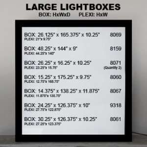 light box lightbox frame 8069 8159 8071 8060 8067 9318 8061