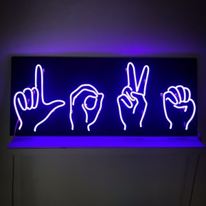 love sign language hands purple