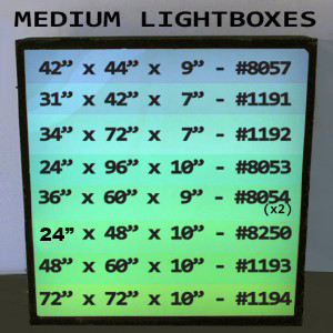 light box lightbox frame 8057 1191 1192 8053 8054 8250 1193 1194