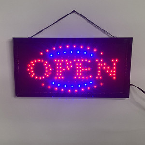 OPEN Glowing LED Sign ANIMATION